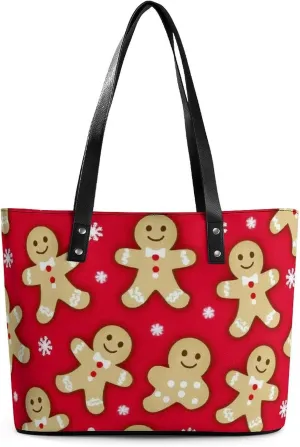 Women's Portable Tote Bag Trendy Modern Leather Handbag For Work Weekend