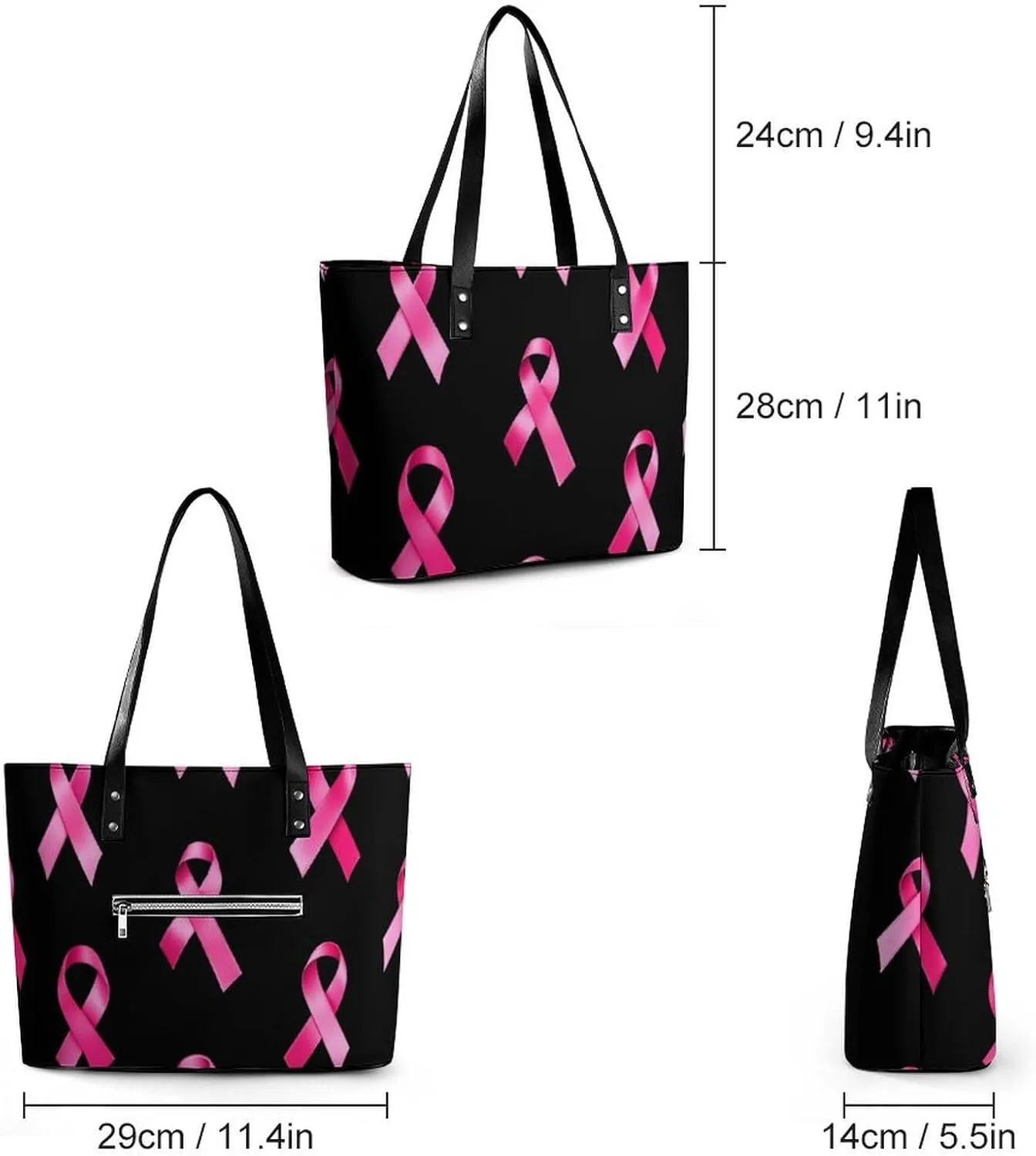 Women's Portable Tote Bag Trendy Modern Leather Handbag For Work Weekend