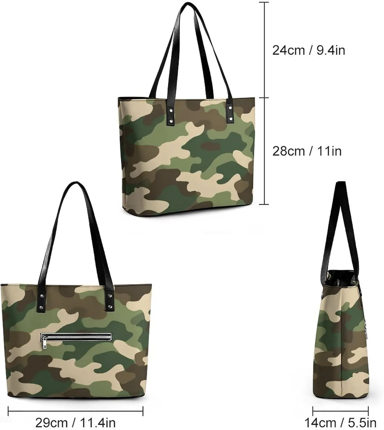 Women's Portable Tote Bag Trendy Modern Leather Handbag For Work Weekend