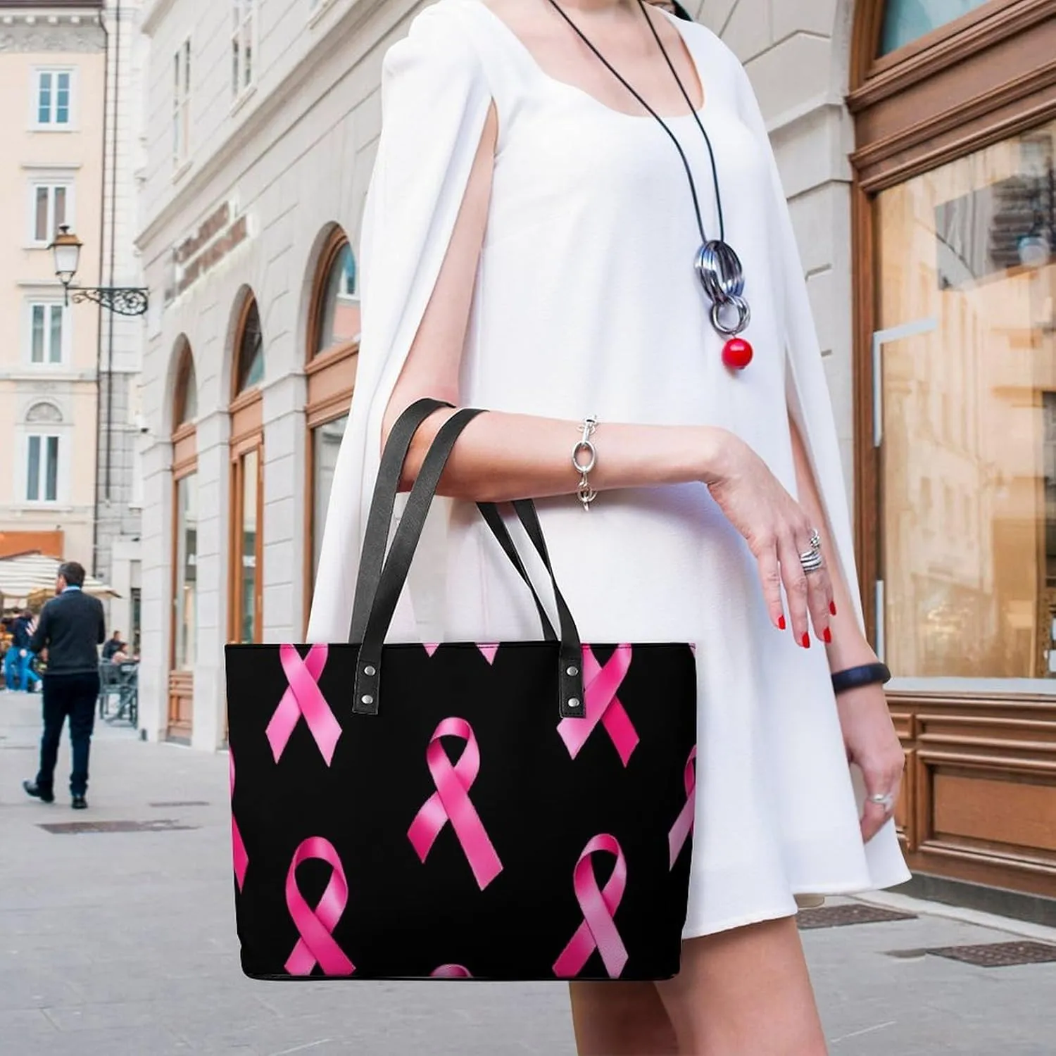 Women's Portable Tote Bag Trendy Modern Leather Handbag For Work Weekend