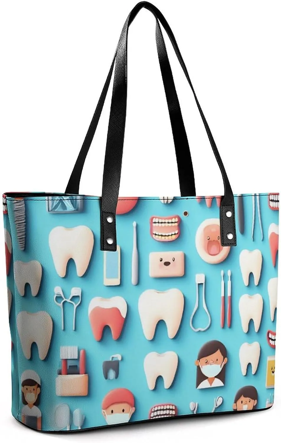 Women's Portable Tote Bag Trendy Modern Leather Handbag For Work Weekend
