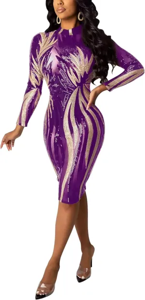 Women's Sexy Elegant Sparkly Rhinestone Sequins Birthday Party Club Night Outfit Prom Dress Evening Gowns