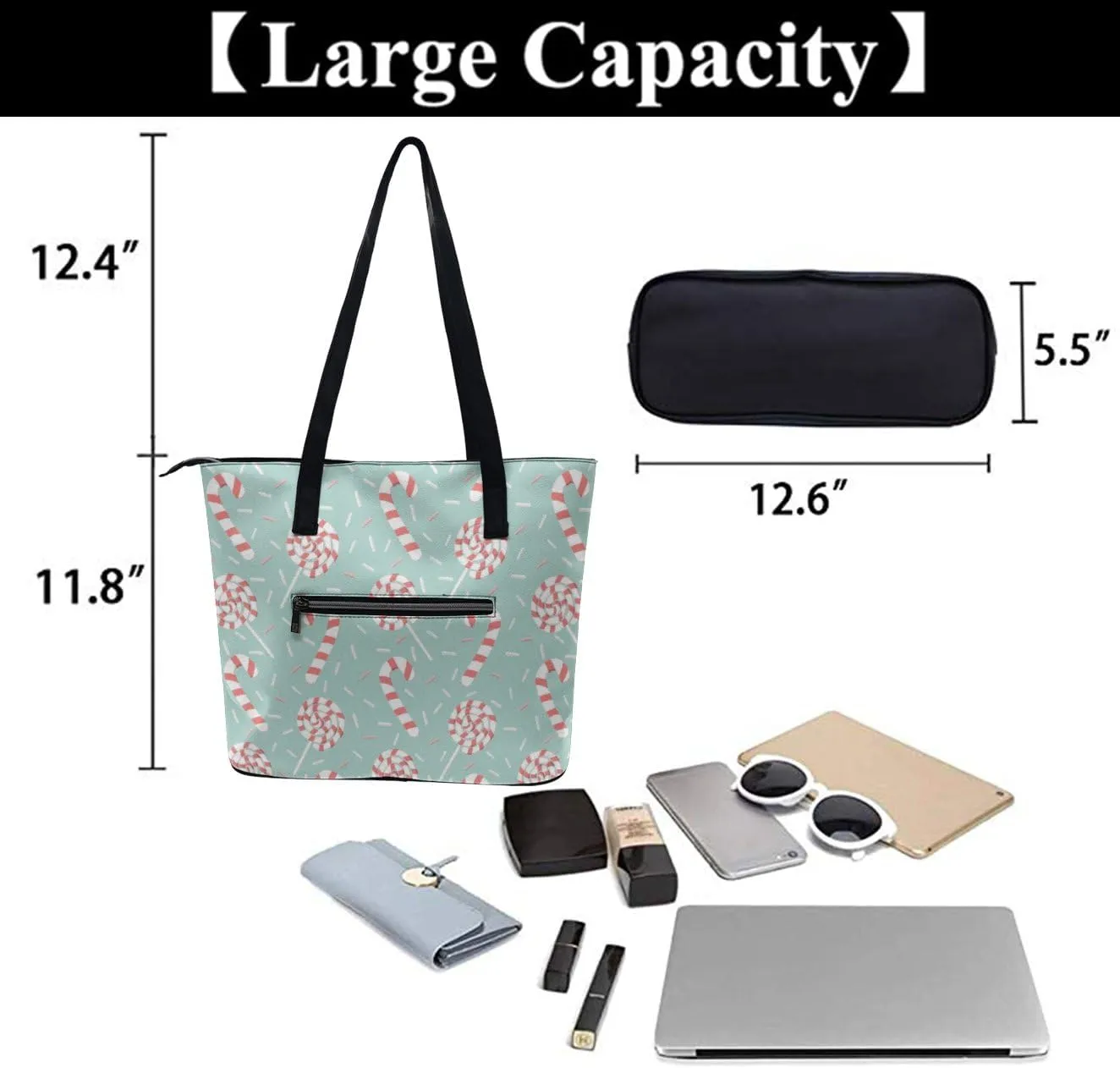 Womens Shoulder Bag, Large Shoulder Bags Casual Handbags, Large Capacity PU Leather Shopping Work Bag