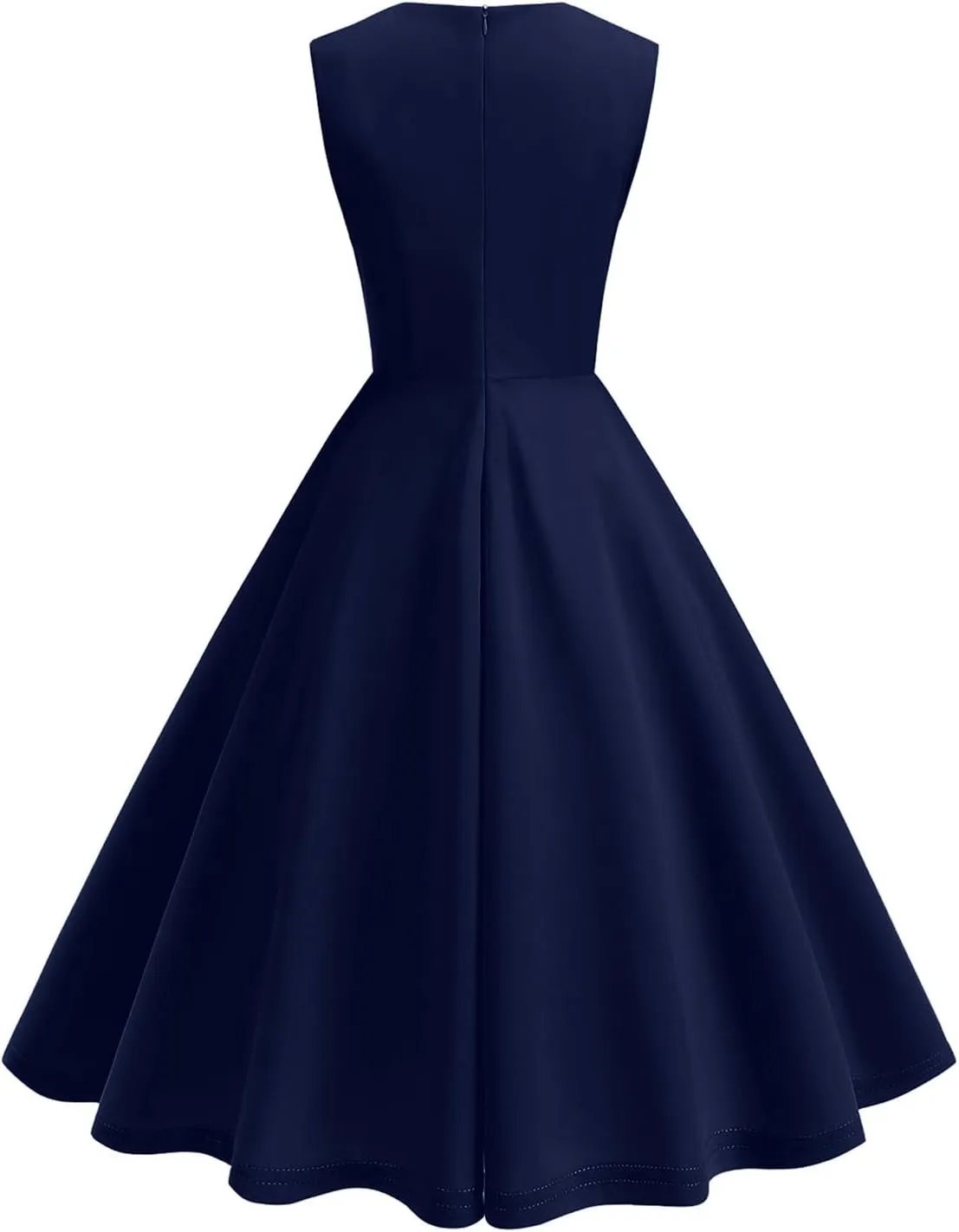 Women's Sleeveless Vintage Swing Dress Elegant 1950s A-Line Cocktail Party Dress for Wedding Evening