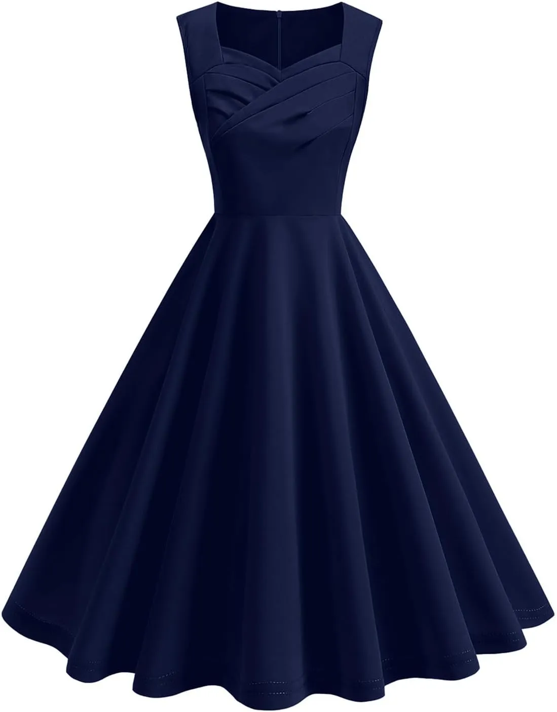 Women's Sleeveless Vintage Swing Dress Elegant 1950s A-Line Cocktail Party Dress for Wedding Evening