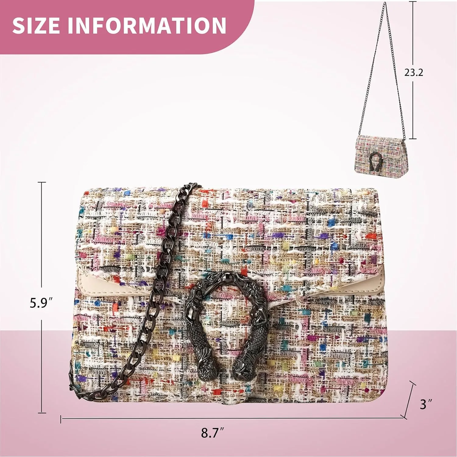 Women'S Small Crossbody Bag Pu Leather Shoulder Bag Small Handbag Clutch Bag Fashion Chain Evening Bag Quilted Purse