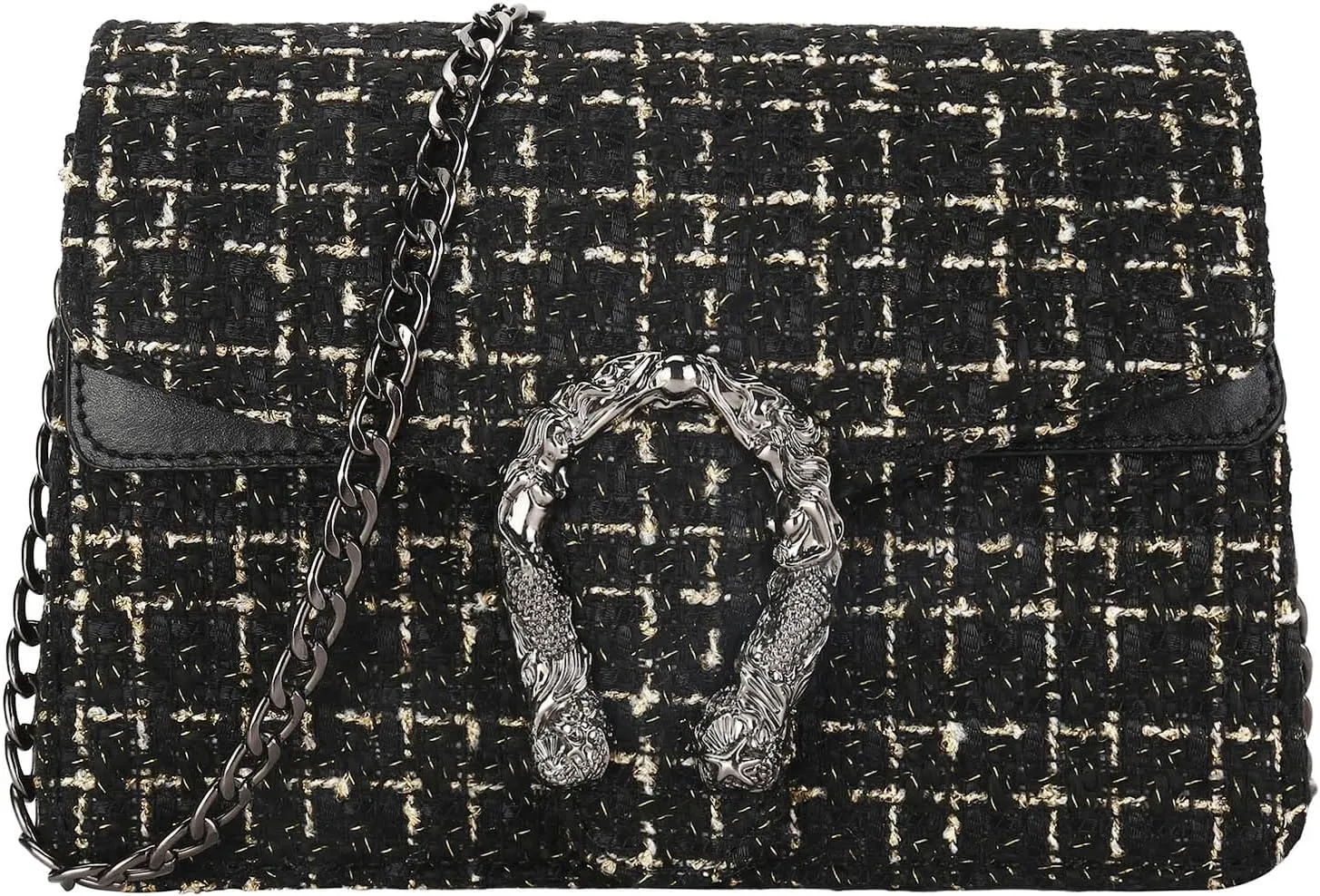 Women'S Small Crossbody Bag Pu Leather Shoulder Bag Small Handbag Clutch Bag Fashion Chain Evening Bag Quilted Purse
