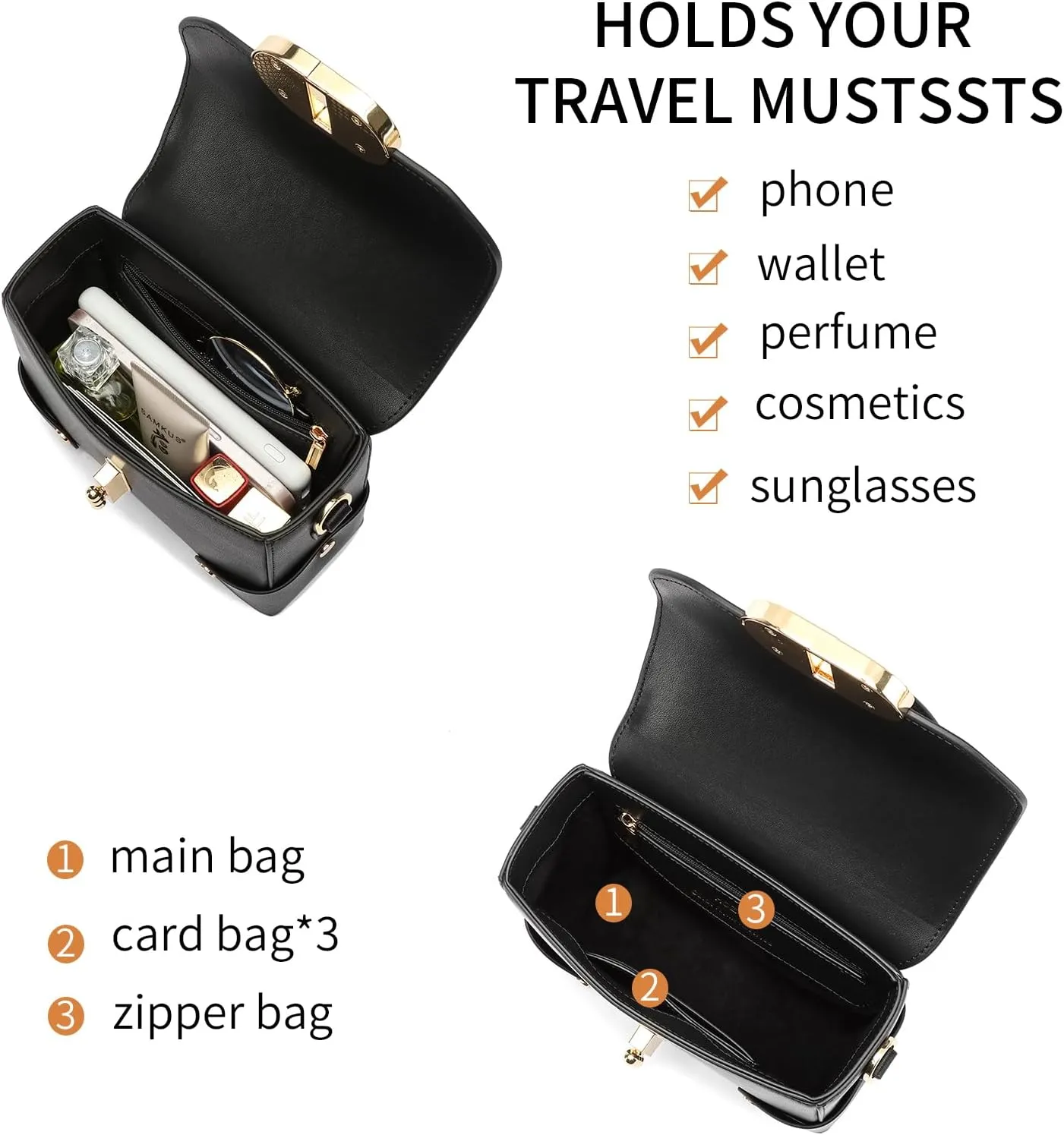 Women's Top Handle Bags,Handbags for Women,Shoulder Bag or Crossbody Bags,Evening Bags,Recyled Genuine Learher