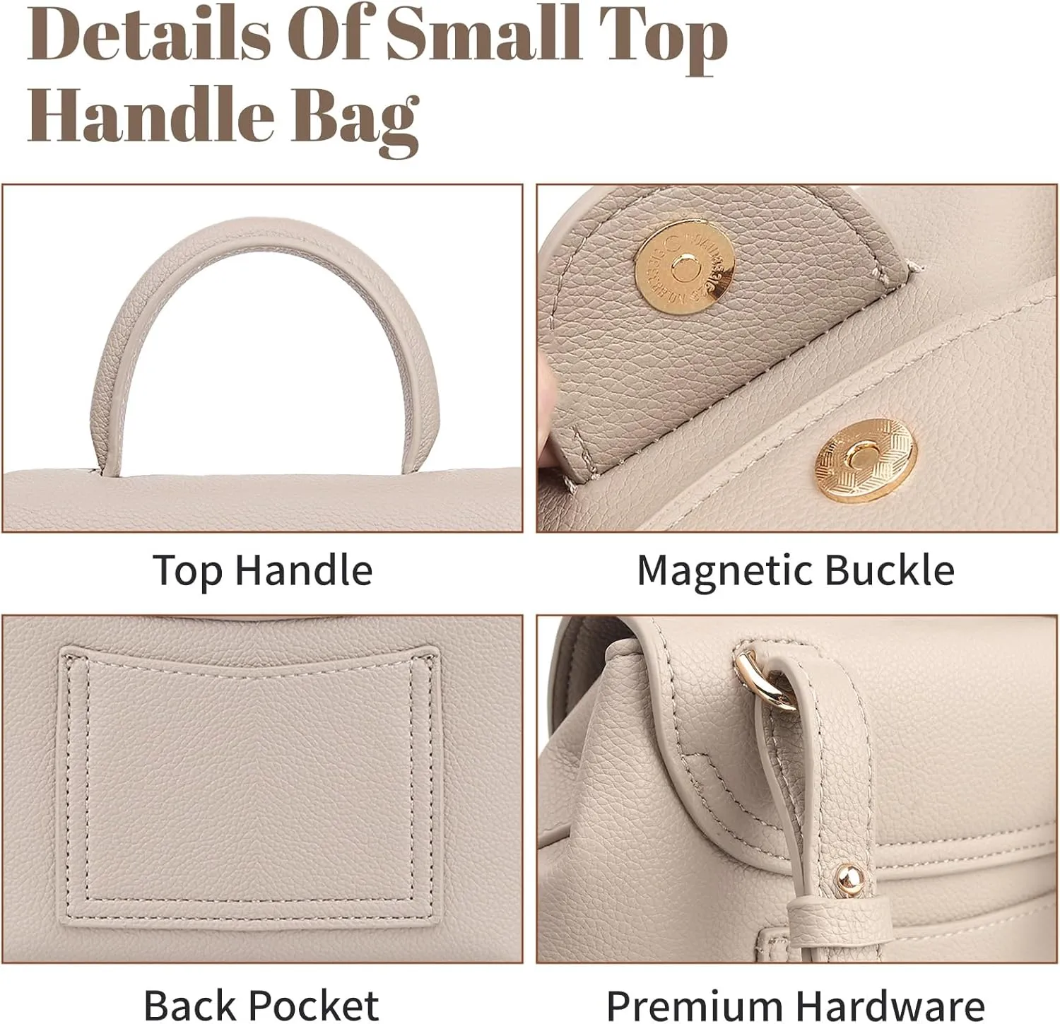 Women's Top-Handle Handbags,Top Handle Bag,Designer Bags for Women,Luxury Handbags,Mini Faux Leather Shoulder Bag