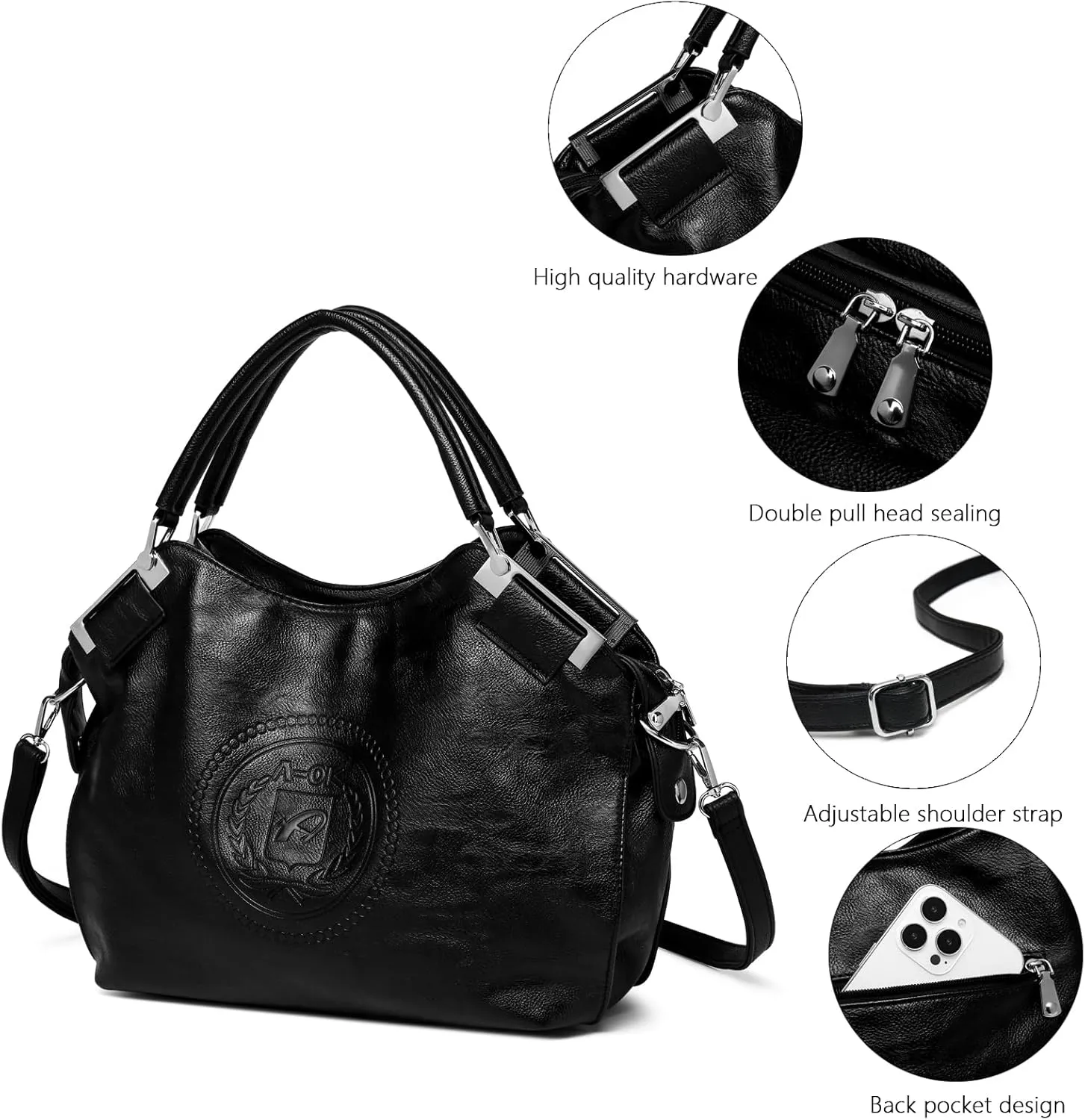 Women's work handbag, crossbody leather bag, women's fashion shoulder bag, artificial leather shopping bag