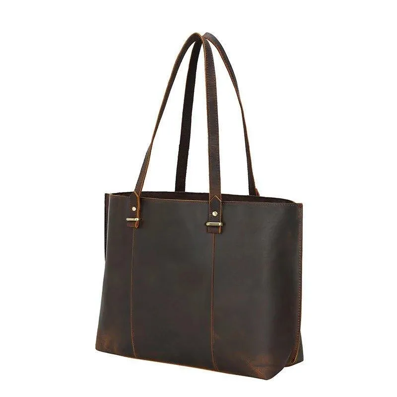 Woosir Women Vintage Leather Tote Handbags for Work