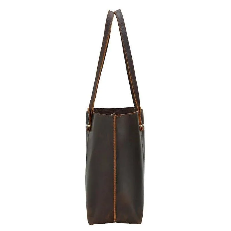 Woosir Women Vintage Leather Tote Handbags for Work