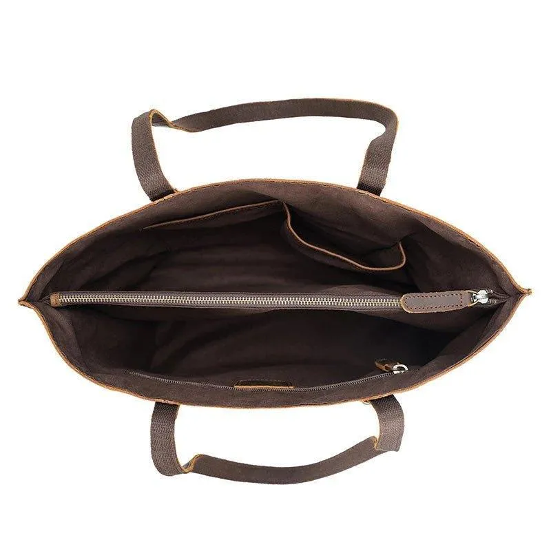 Woosir Women Vintage Leather Tote Handbags for Work