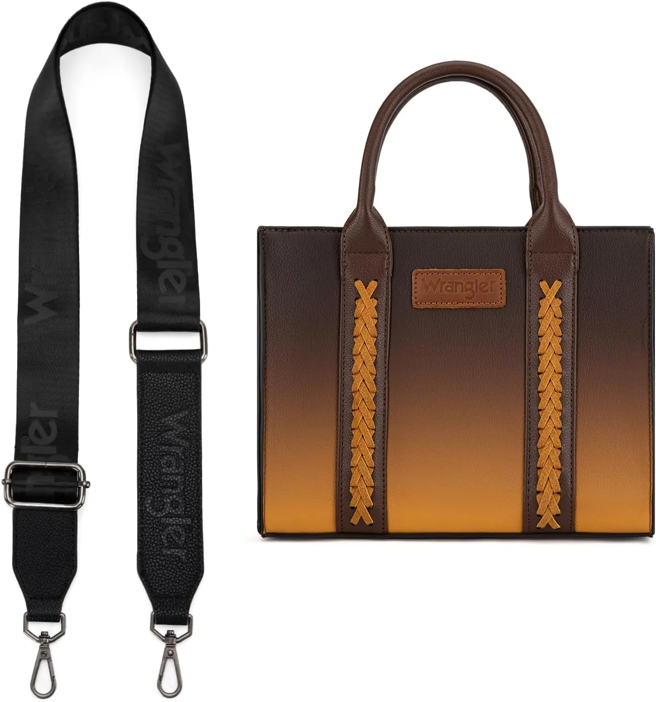 Wrangler Medium Tote Bag for Women Designer Satchel Handbags Top-handle Purses with Strap