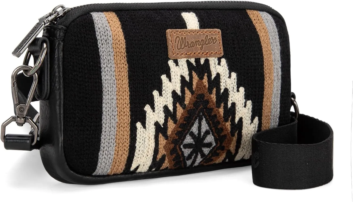 Wrangler Mini Crossbody Purse for Women Western Aztec Clutch Designer Tapestry Shoulder Handbags