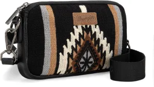 Wrangler Mini Crossbody Purse for Women Western Aztec Clutch Designer Tapestry Shoulder Handbags