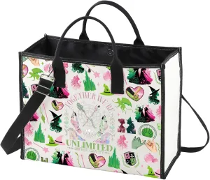WZMPA Wick Elphaba Tote Bag Glinda Fans Gift Together Were Unlimited Wick Canvas Handbag Witch Wick Merchandise