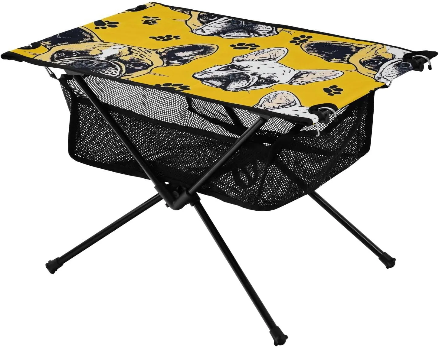 xigua Cute Dogs Folding Camping Table,Portable Camp Table with Carry Bag Beach Table Folding Table for Picnic, Camp,Party,Travel124