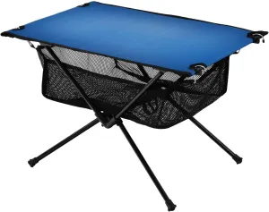 xigua Dark Azure Blue Folding Camping Table,Portable Camp Table with Carry Bag Beach Table Folding Table for Picnic, Camp,Party,Travel12