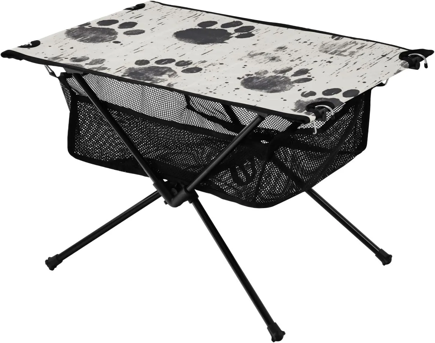 xigua Pawprints Folding Camping Table,Portable Camp Table with Carry Bag Beach Table Folding Table for Picnic, Camp,Party,Travel155