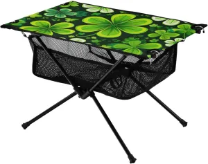 xigua St. Patrick's Lucky Grass Folding Camping Table,Portable Camp Table with Carry Bag Beach Table Folding Table for Picnic, Camp,Party,Travel16