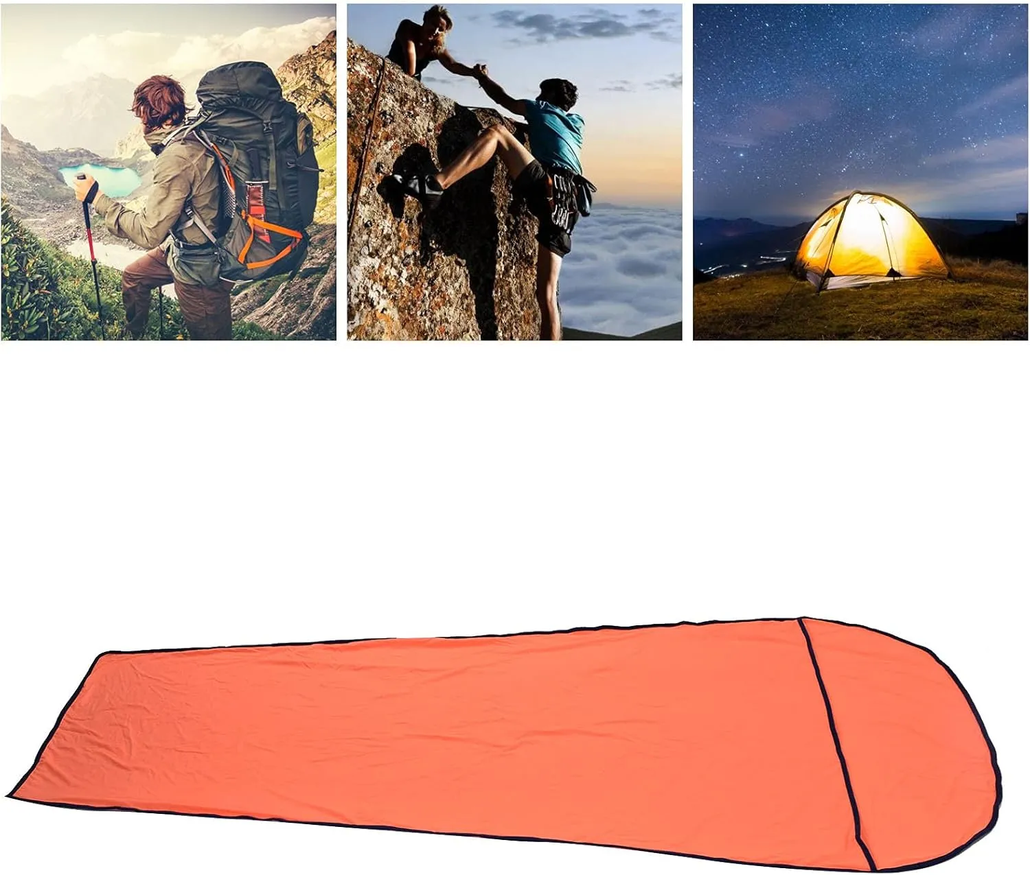 XPSSJMU Sleeping Bag Liner Portable Multifunctional Elastic Sleeping Sack Liner for Backpacking Hotel Hostels Traveling