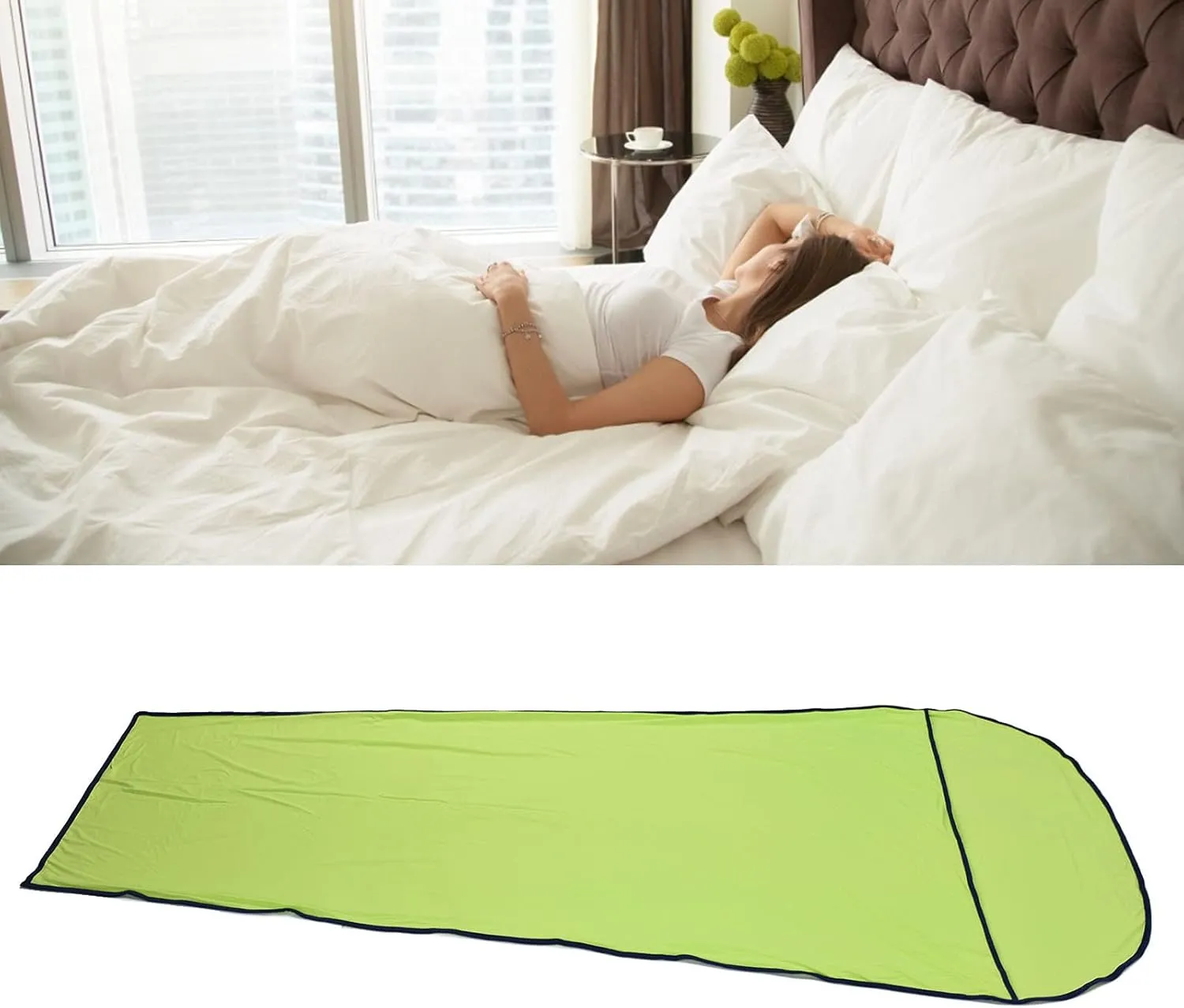 XPSSJMU Sleeping Bag Liner Portable Multifunctional Elastic Sleeping Sack Liner for Backpacking Hotel Hostels Traveling