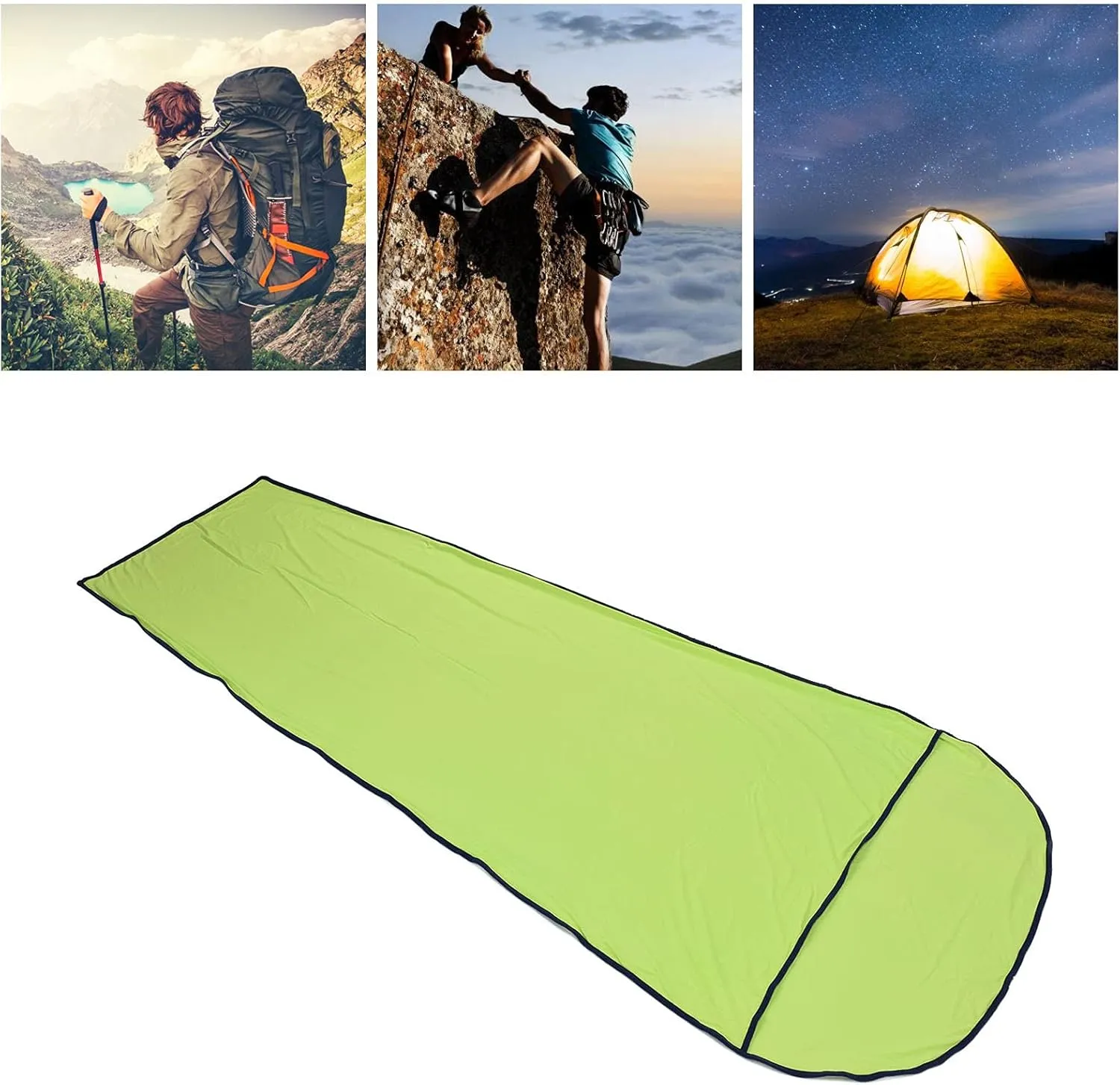 XPSSJMU Sleeping Bag Liner Portable Multifunctional Elastic Sleeping Sack Liner for Backpacking Hotel Hostels Traveling