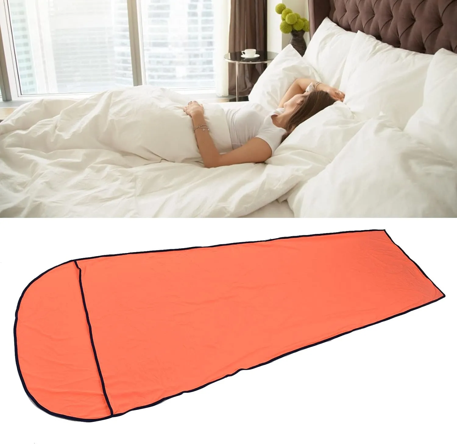 XPSSJMU Sleeping Bag Liner Portable Multifunctional Elastic Sleeping Sack Liner for Backpacking Hotel Hostels Traveling