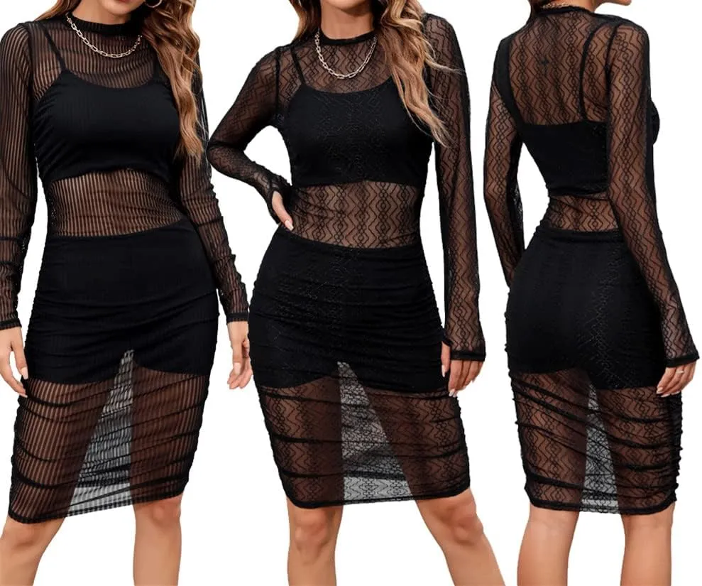 Xuan2Xuan3 Women's Dresses Fall Long Sleeve Snake Printed Zipper Neck Knit Bodycon Evening Party Long Dress