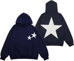 Y2k Hoodie Women Men Graphic Star Hoodies Vintage Aesthetic Pullover Sweatshirt Harajuku Jacket Streetwear
