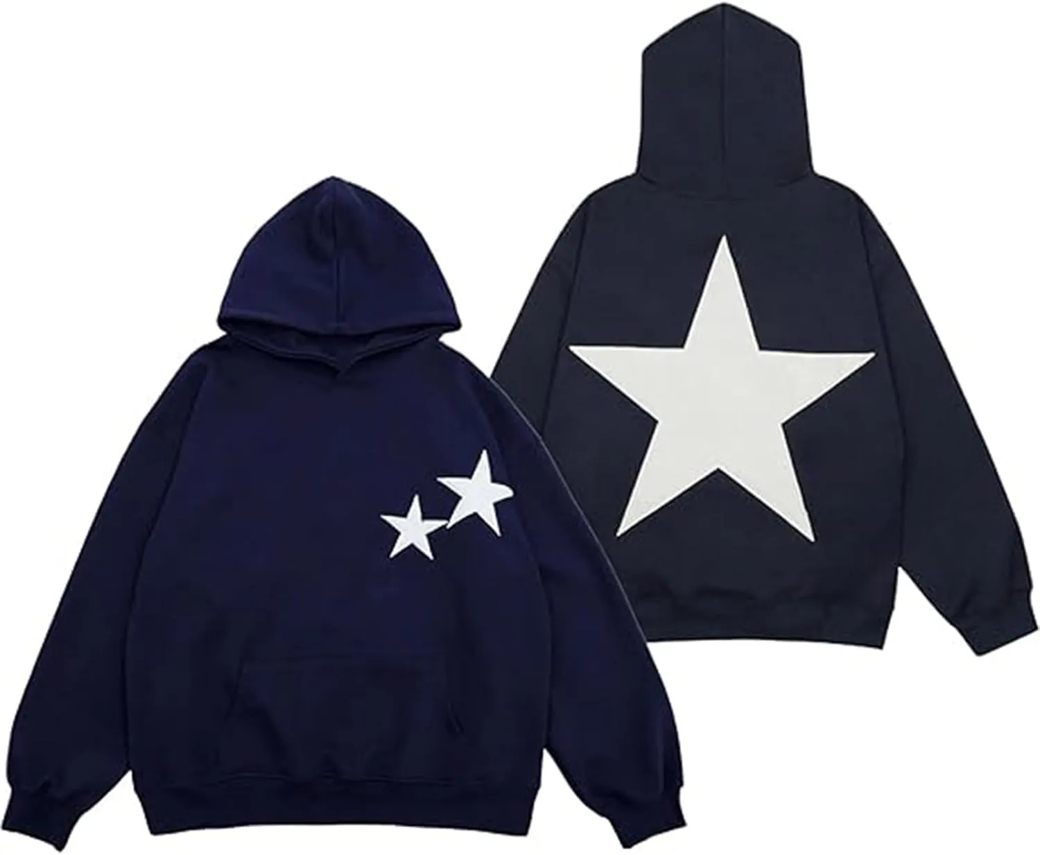 Y2k Hoodie Women Men Graphic Star Hoodies Vintage Aesthetic Pullover Sweatshirt Harajuku Jacket Streetwear