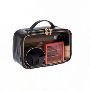 YDR Clear Cosmetics Bag,Small Makeup Bag Cute Travel Makeup Bag Tote Bag Travel Essentials Organizers Toiletry Bag for Women
