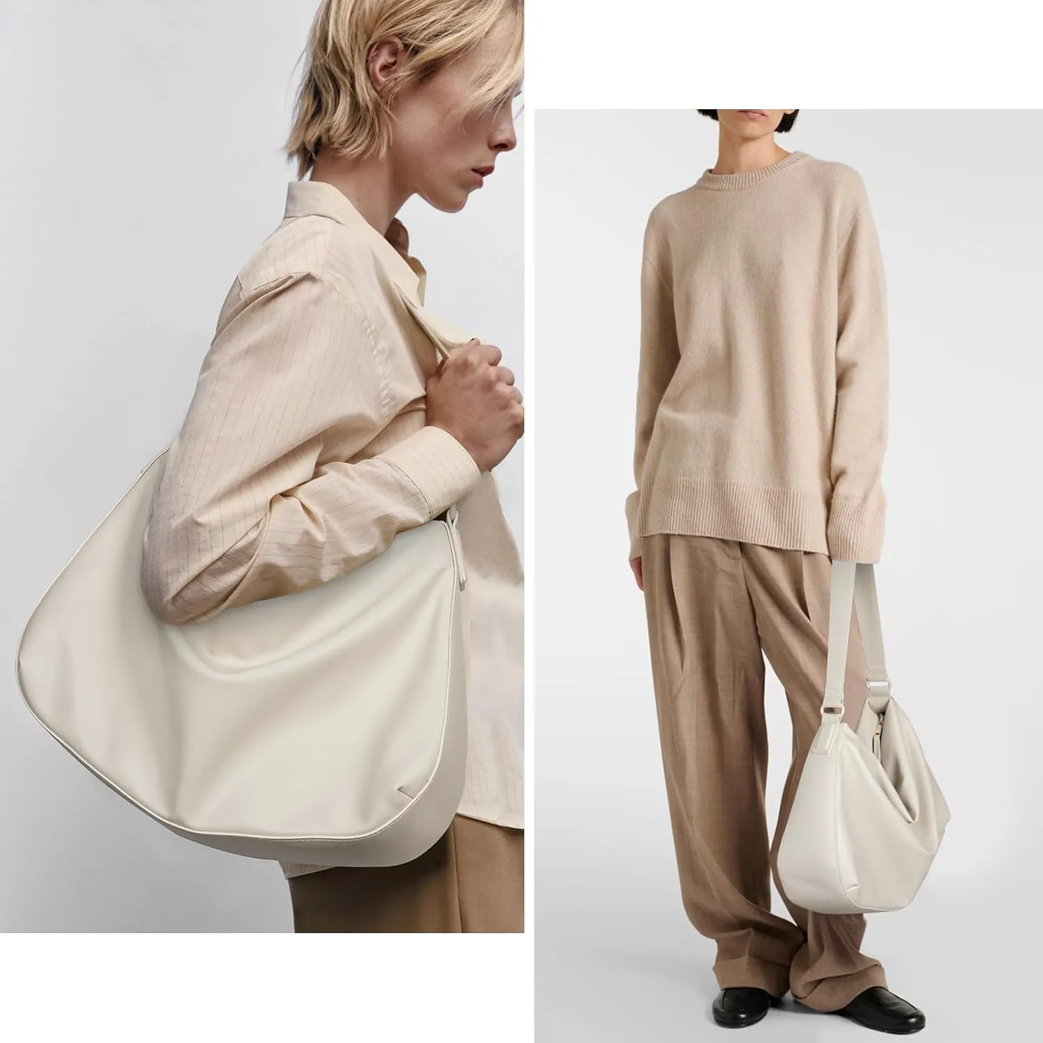 YFGBCX Tote Bag for Women & Men - Faux Leather Puffy Slouchy Hobo Puffer Bag