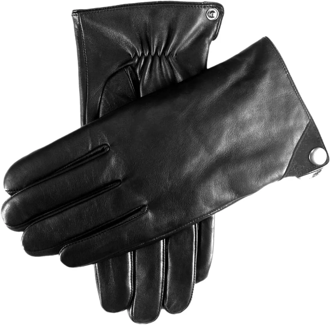 YISEVEN Men's Lambskin Leather Gloves