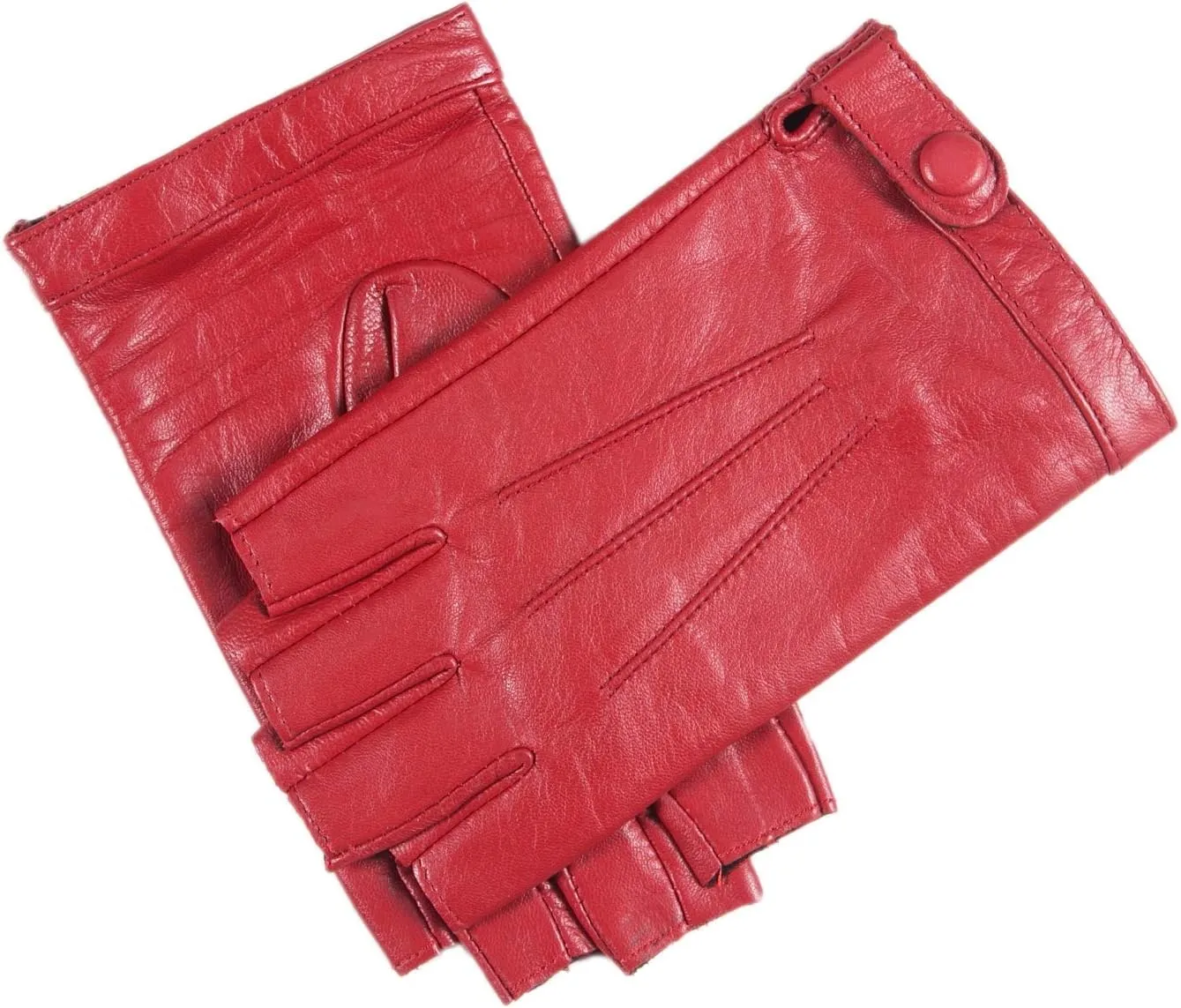 YISEVEN Women's Classic Sheepskin Leather Fingerless Gloves