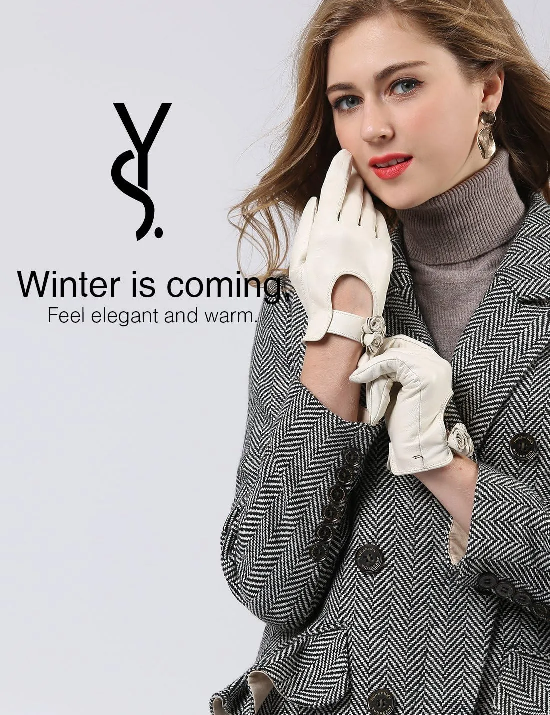 YISEVEN Women's Winter Driving Touchscreen Sheepskin Leather Gloves