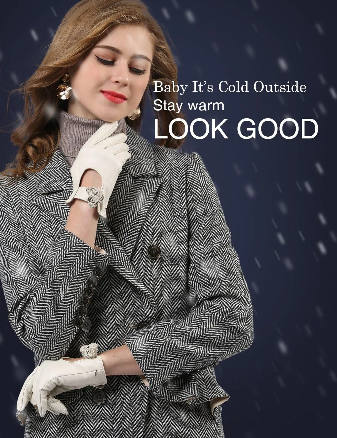 YISEVEN Women's Winter Driving Touchscreen Sheepskin Leather Gloves