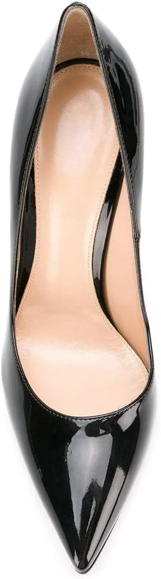 YODEKS Women's Pointed Toe High Heel Pumps 10cm Classic Stiletto Heel Suede Party Dress Shoes