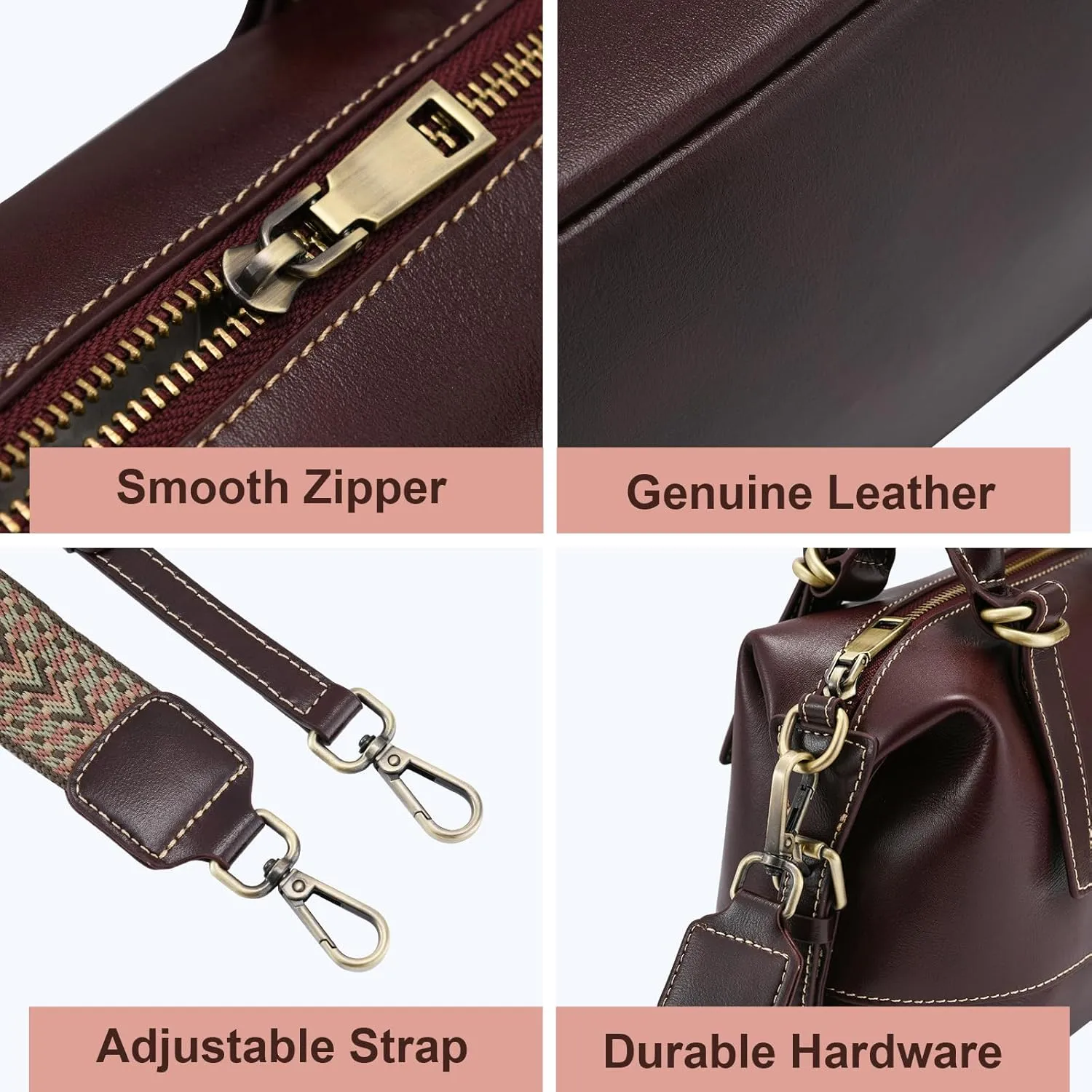 Yonami Women's Genuine Leather Crossbody Bag - Compact & Lightweight Designer Handbags