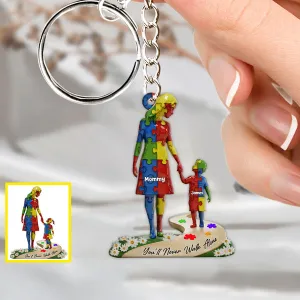 You'll Never Walk Alone - Personalized Autism Awareness Keychain