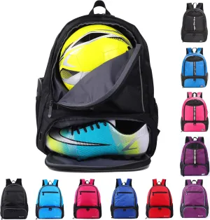 Youth Soccer Bags- Boys Girls Soccer Backpack & Bags for Basketball, with Ball Compartment -All Sports Bag Gym