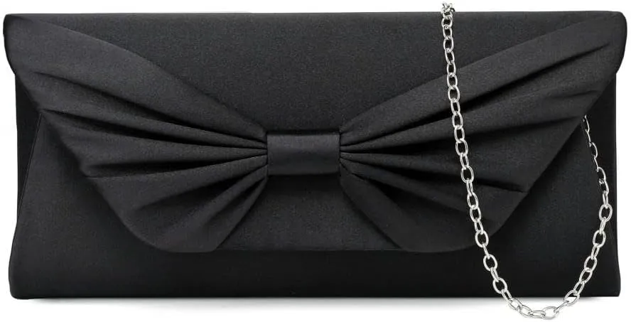 YYW Clutch Purse Elegant Bowknot Evening Bag Classy Purse Wedding Party Shoulder Bow Bag