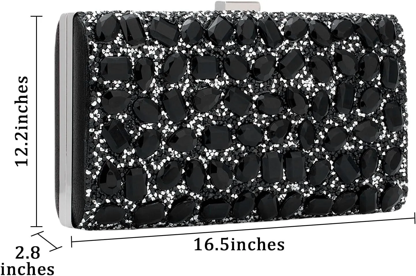 YYW Women Rhinestone Clutch Purse Evening Bag Sparkly Crystal Beaded Handbag for Party