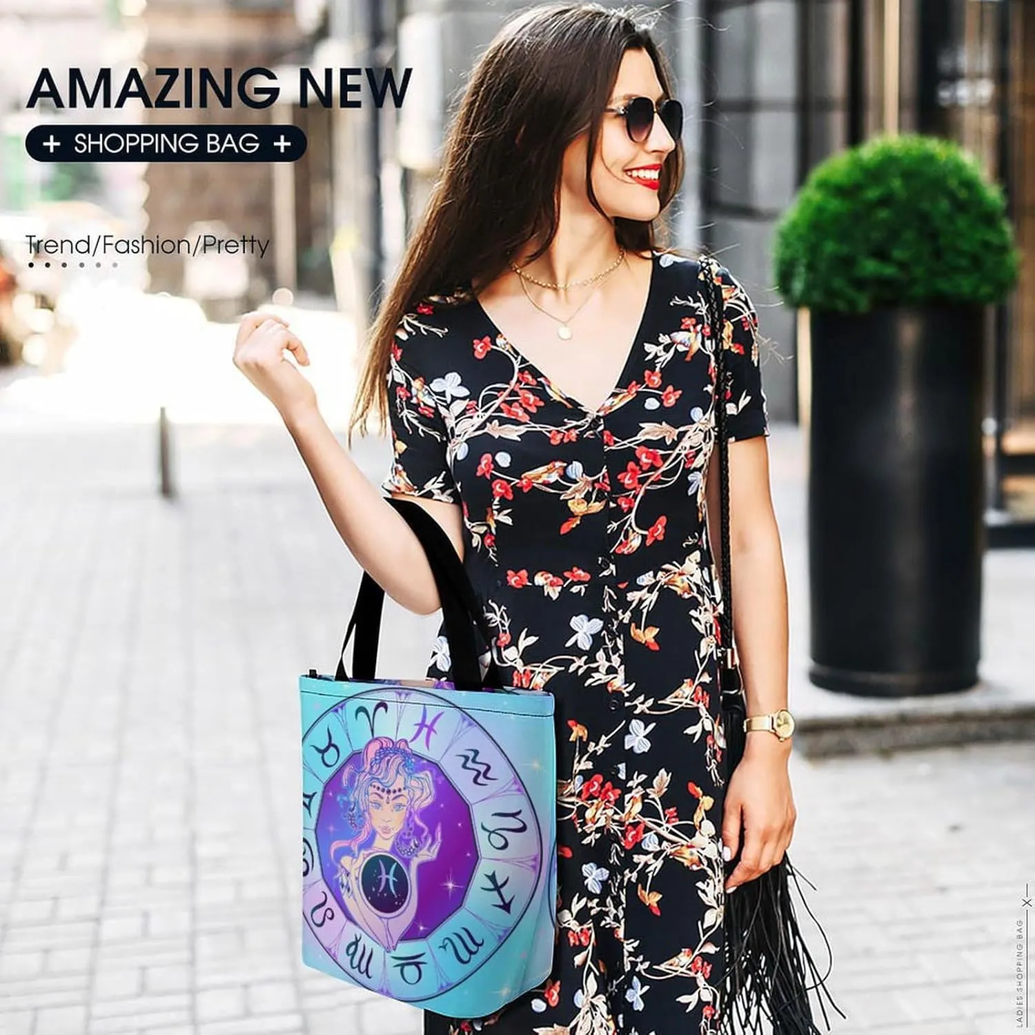 Zodiac Sign Virgo Hobo Handbags With Zipper Women's Tote Handbags